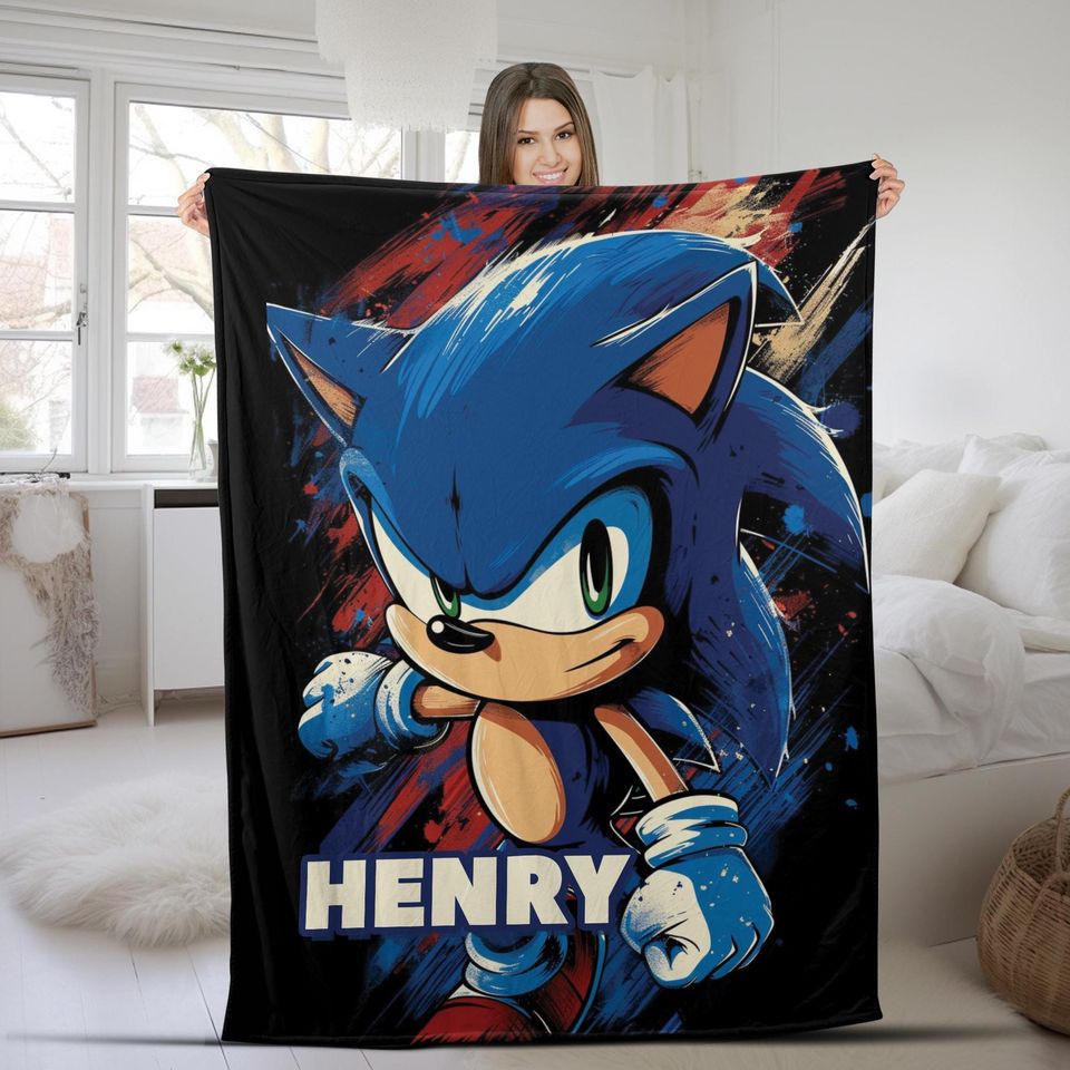 Buy Merchandise Sonic The Hedgehog Wink Fleece Blanket - View #4