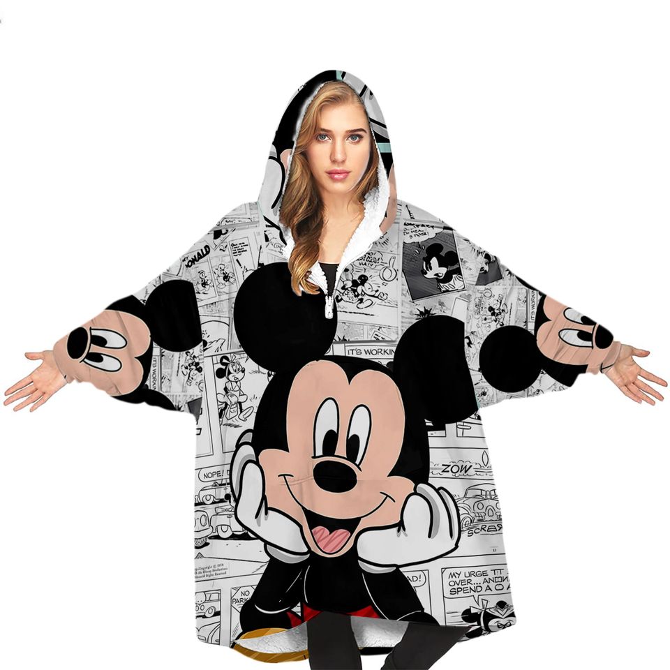 Mickey Mouse Cartoon Wearable Blanket Hoodie