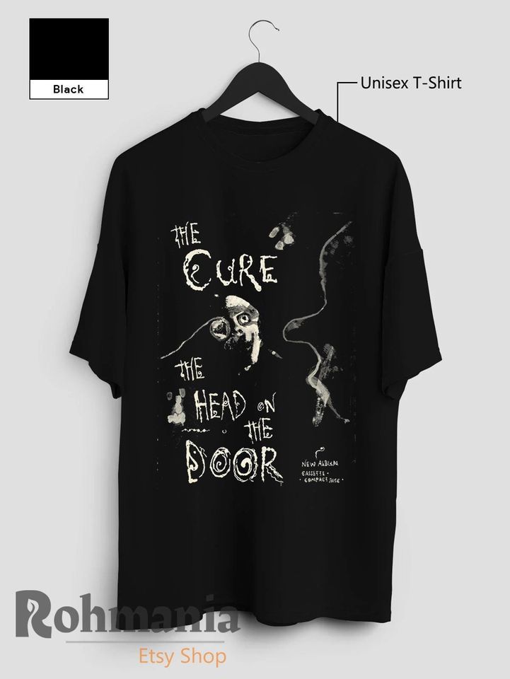 The Cure T-shirt Long Rukáv, Glitched Logo Sleeve Print Denim Blue Mens
