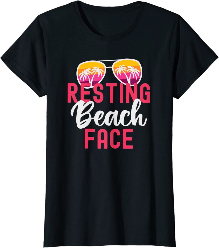 Vacation Girls Trip Girls Weekend Resting Beach Face T Shirt