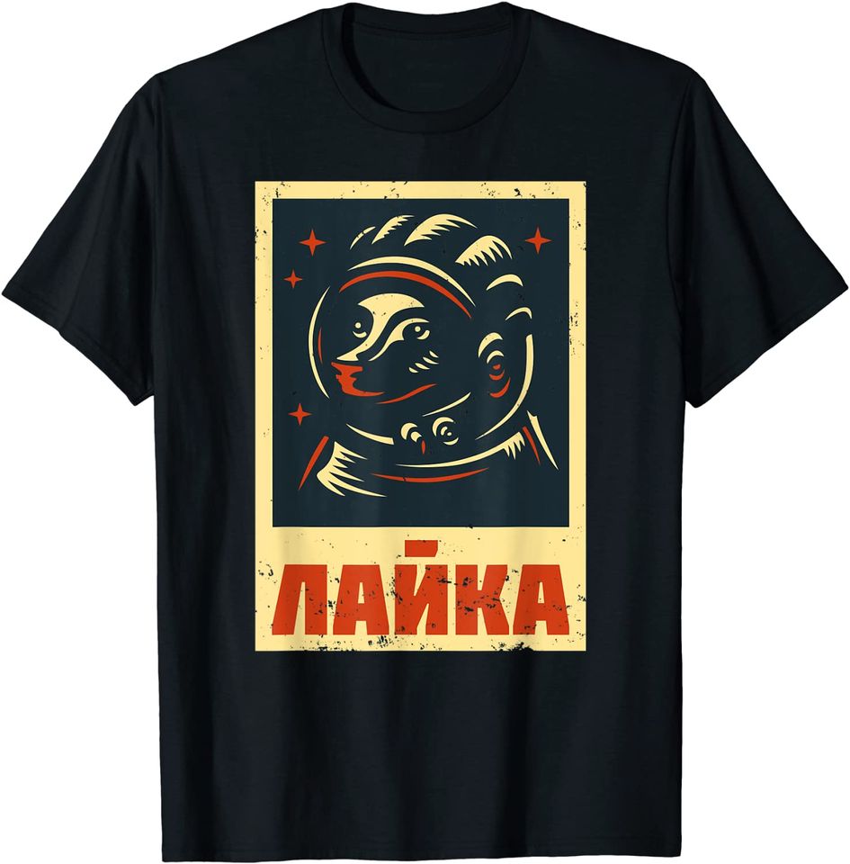 Laika dog Sputnik space travel T-Shirt