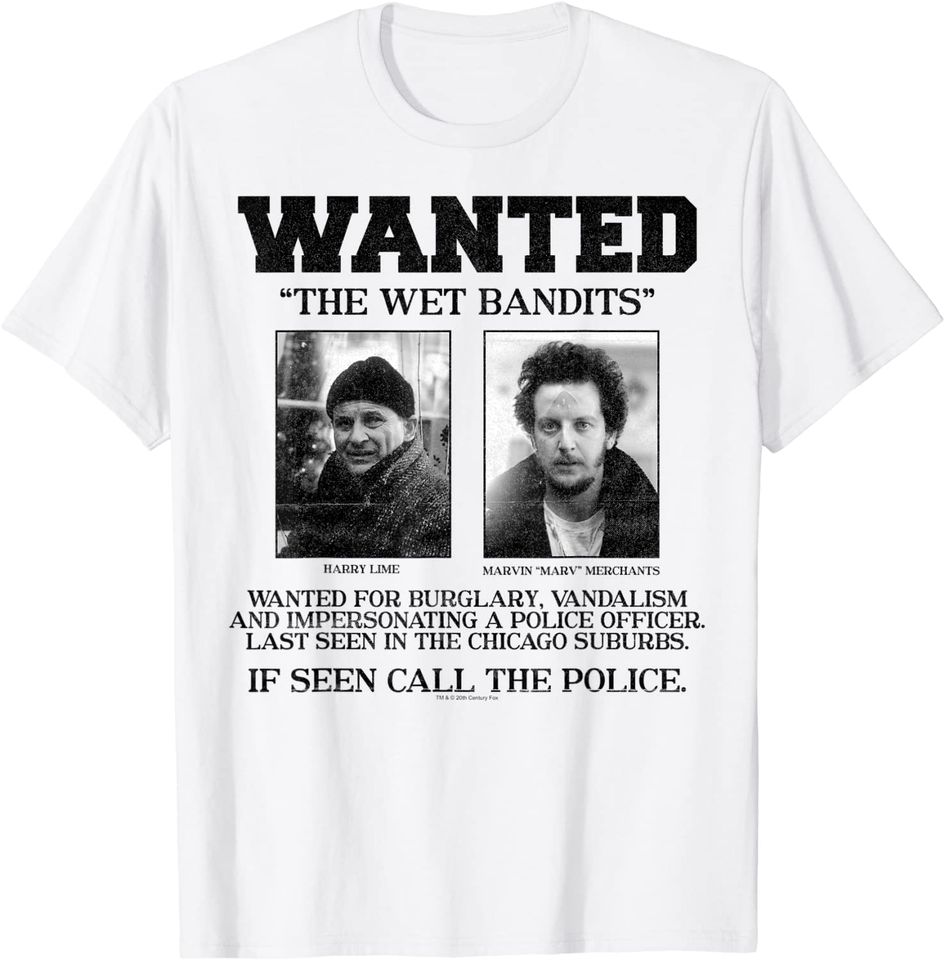 Home Alone Wanted The Wet Bandits Poster T-Shirt