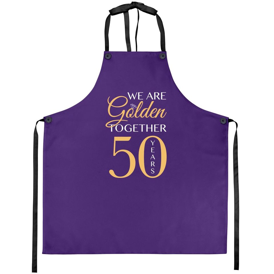 Romantic Apron For Couples - 50th Wedding Anniversary Premium Apron