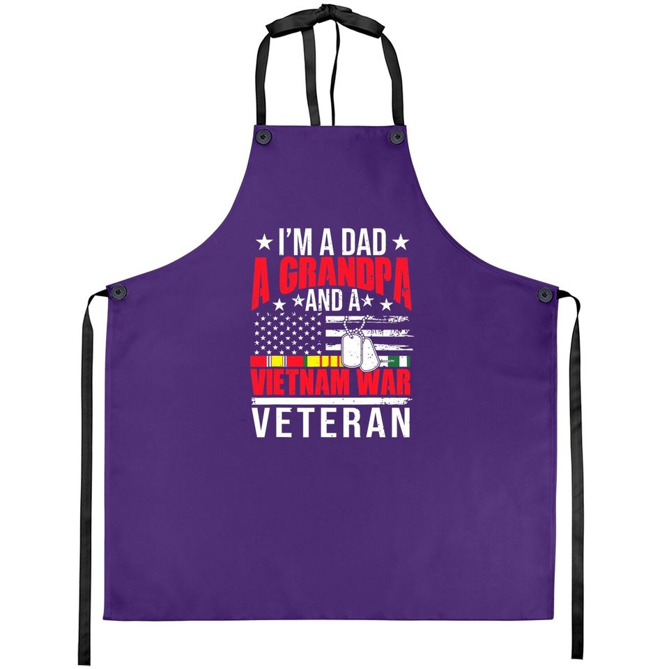 Veteran Day I'm A Dad A Grandpa A Vietnam War Apron
