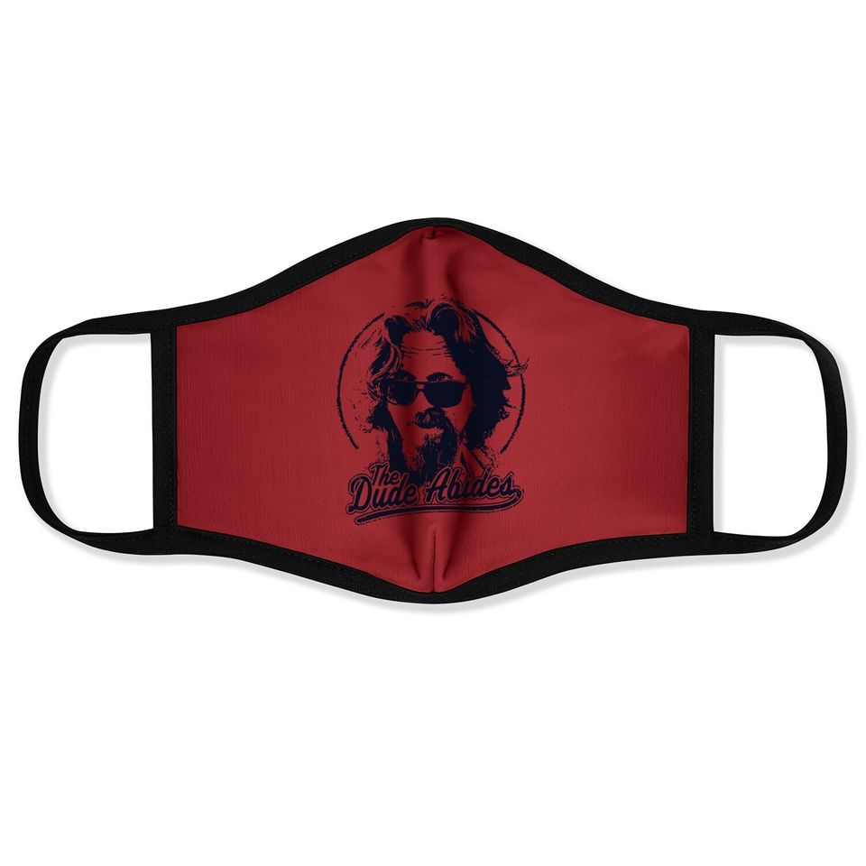 The Big Lebowski The Dude Abides Classic Circle Logo Face Mask