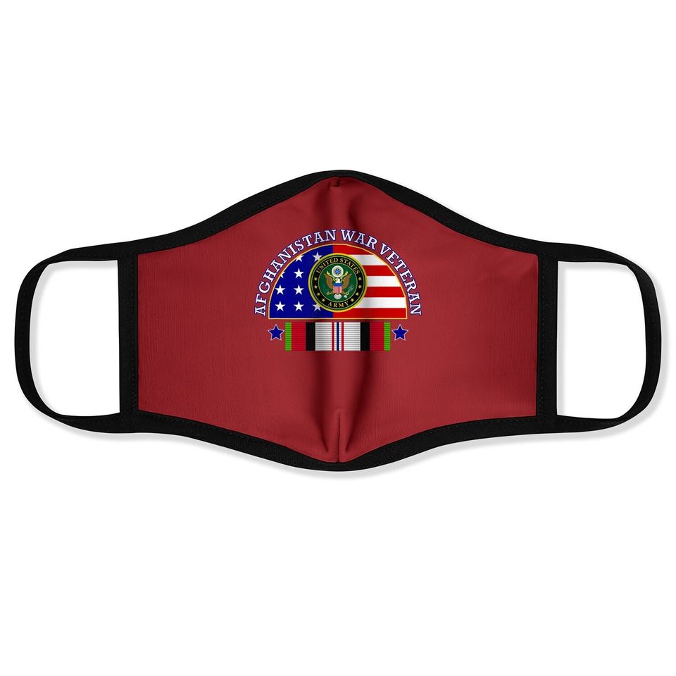 Army Afghanistan War Veteran Patch Image Face Mask