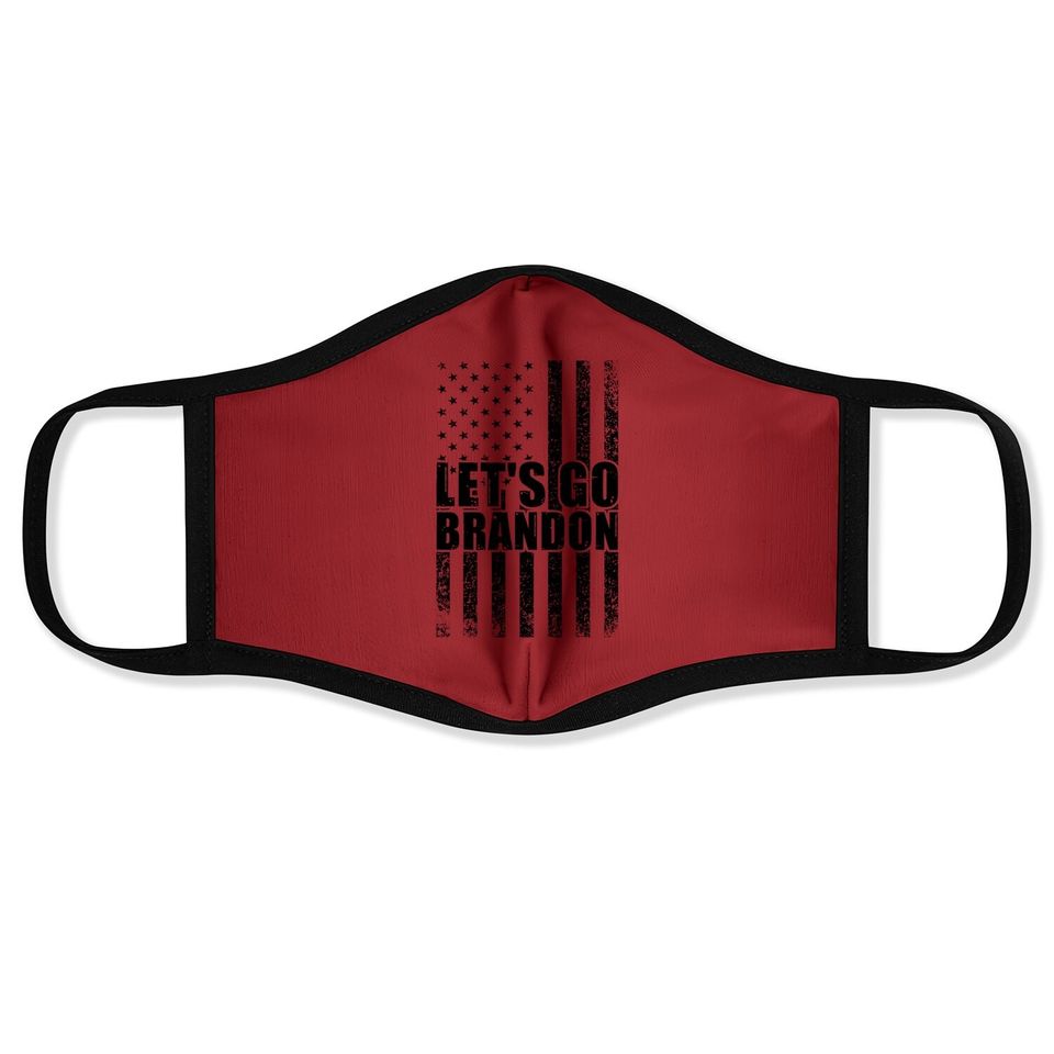Let’s Go Brandon Conservative Anti Liberal Us Flag Face Mask