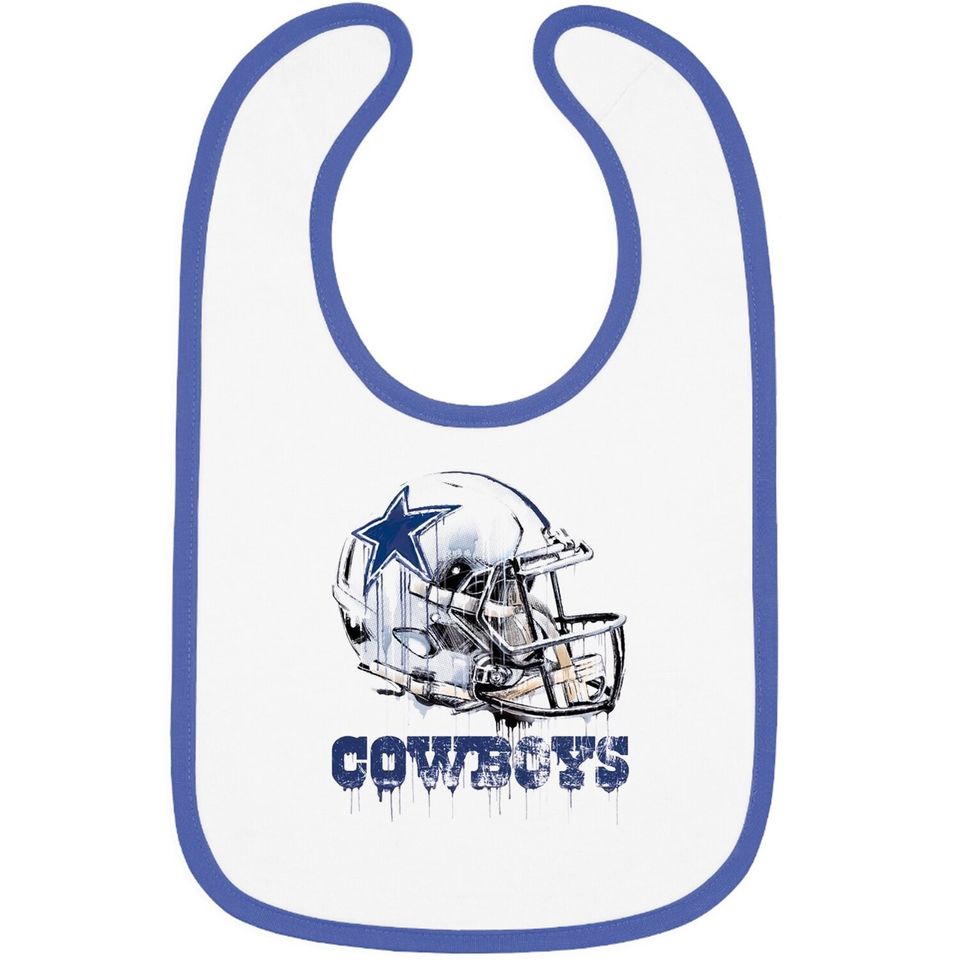 Dallas Cowboys Drip Helmet Baby Bib