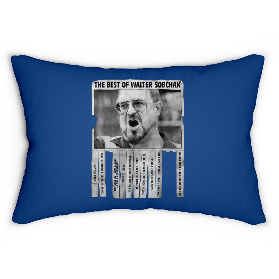 The Big Lebowski Walter Best Of Quotes Flyer Lumbar Pillow