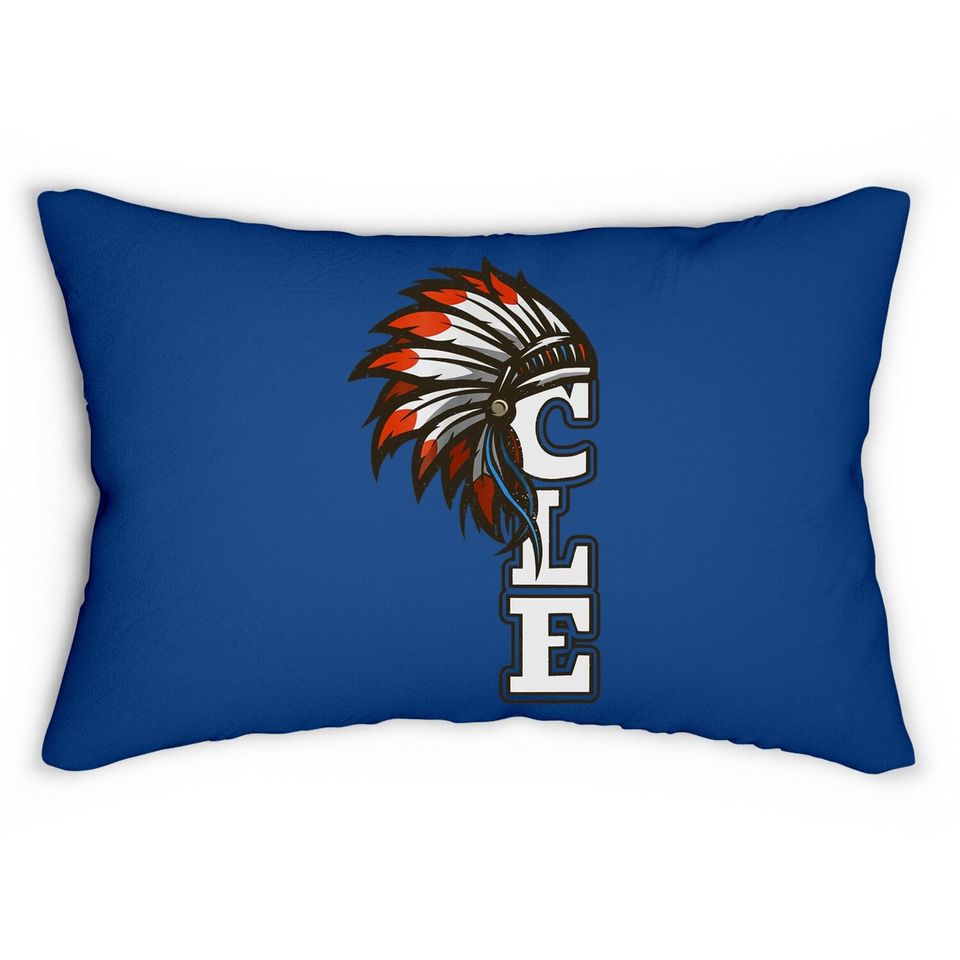 Cle Cleveland Ohio Native American Indian Tribe Lumbar Pillow