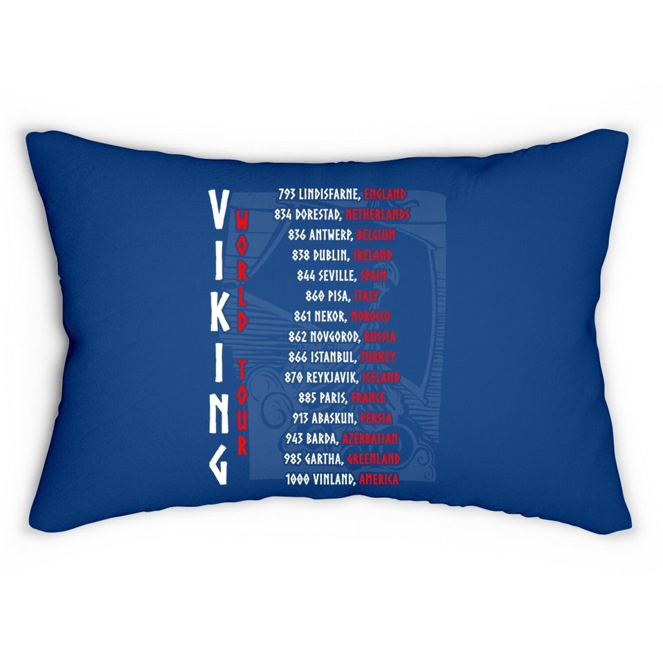 Viking World Tour Front And Backprint! Lumbar Pillow