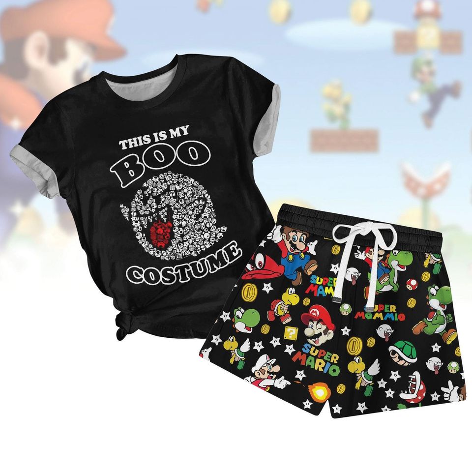 Mario Boo T-Shirt Short Set, Super Mario Boo Summer Short, King Boo ...