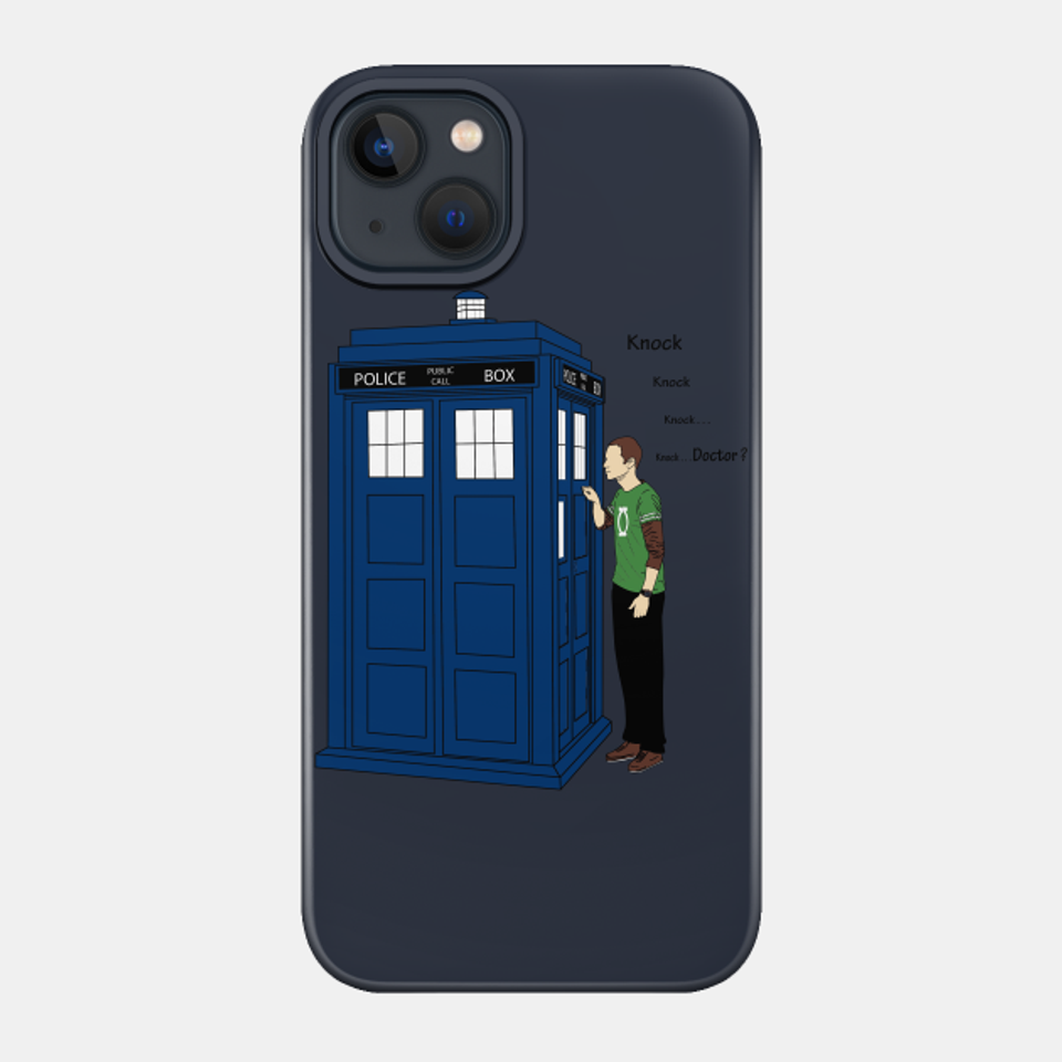 he will knock 4 time - Tardis - Phone Case