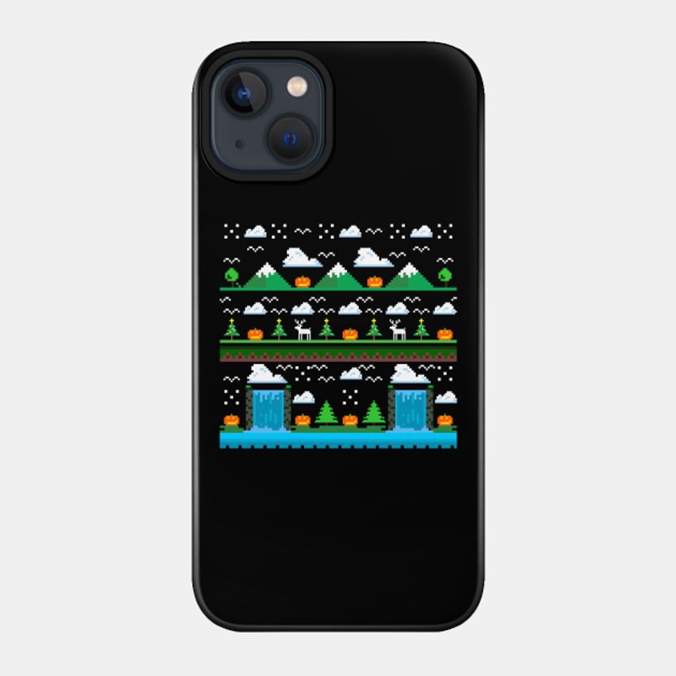 landscape pixel - Minecraft - Phone Case