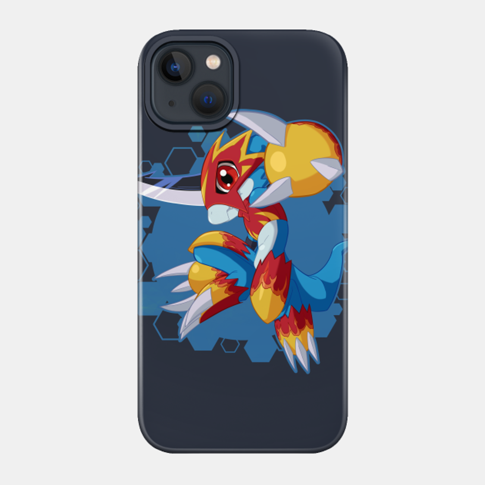 Flamedramon Chibi - Digimon - Phone Case
