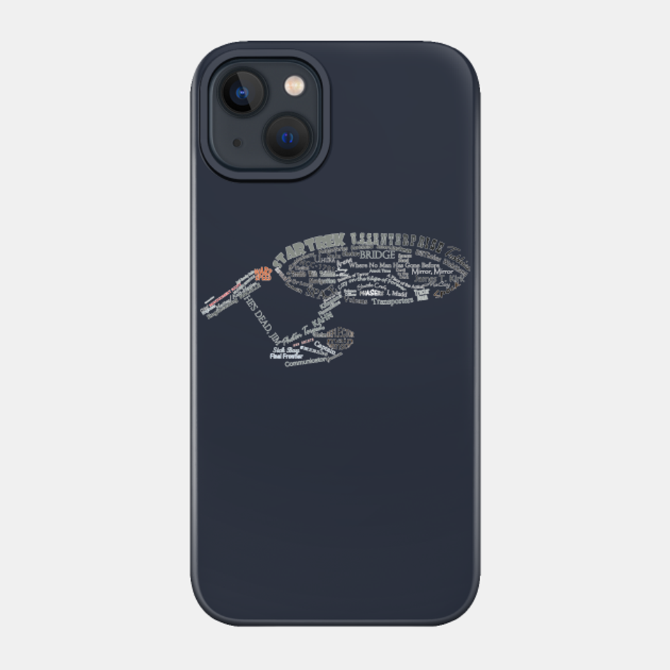 Enterprise Word Cloud - Star Trek - Phone Case