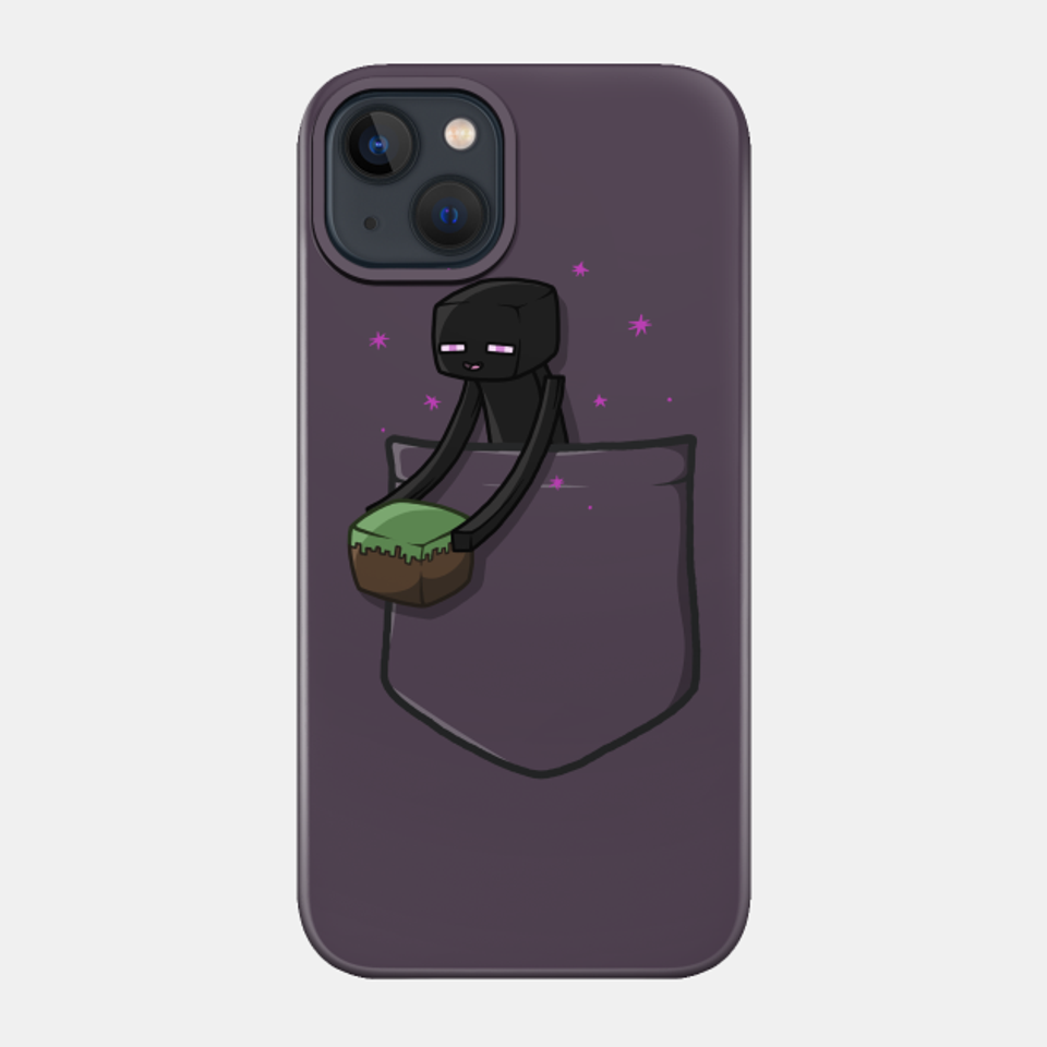 Little Pocket Enderman - Minecraft - Phone Case