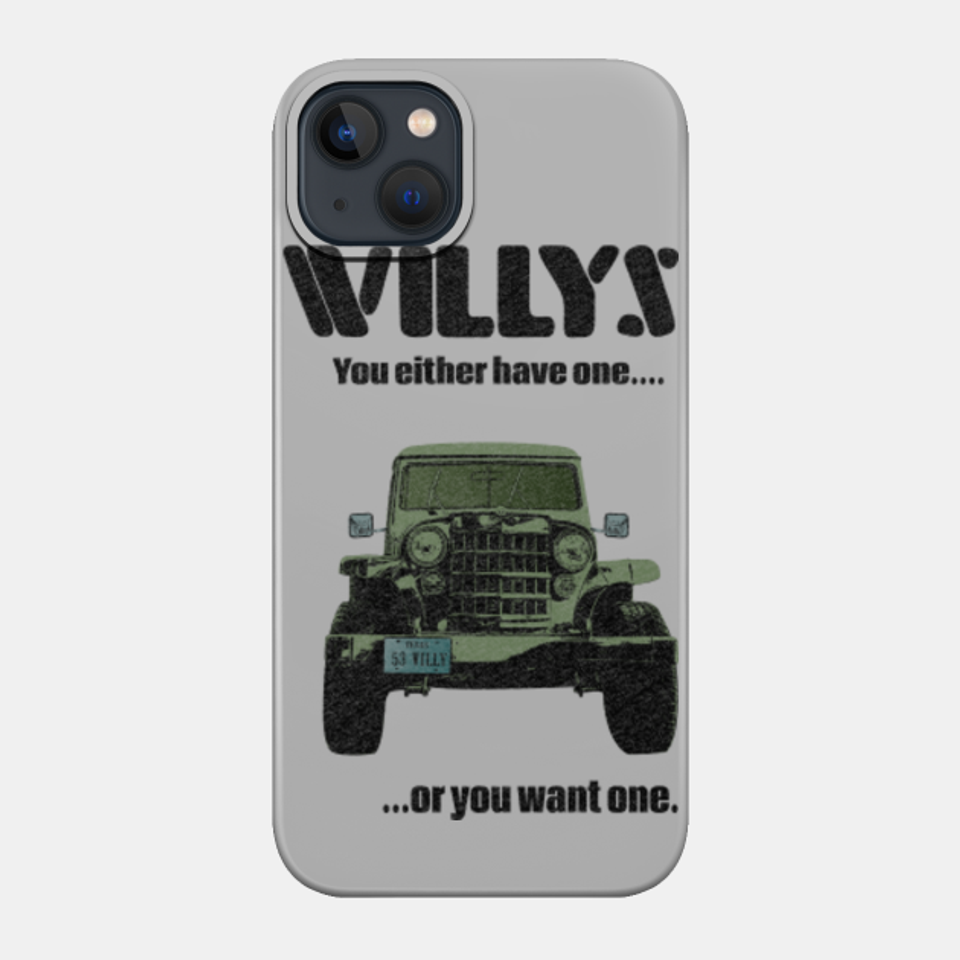53 Willys Distressed - Jeep Willys - Phone Case
