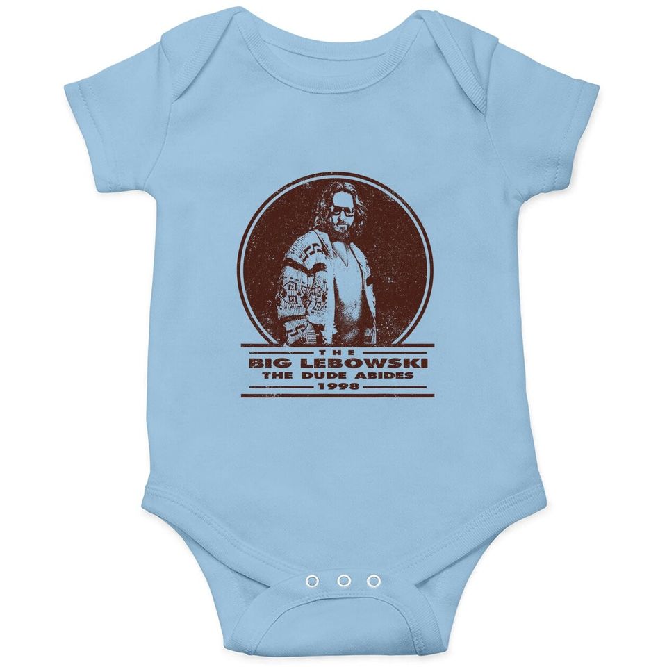 The Big Lebowski Distressed Dude Abides Stamp Graphic Tee