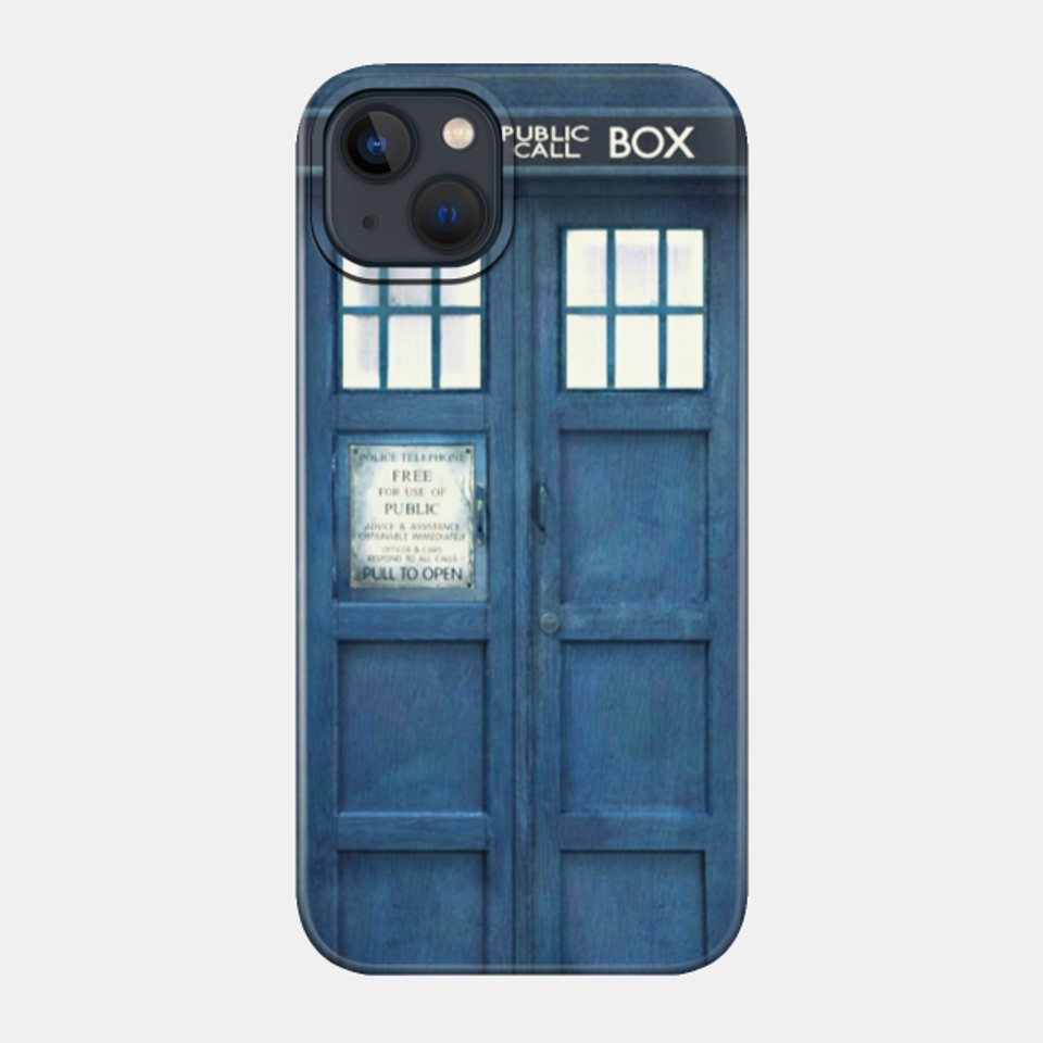 Old Blue Tardis - Tardis - Phone Case