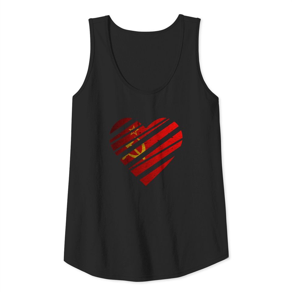 Soviet Union Heart Tank Top