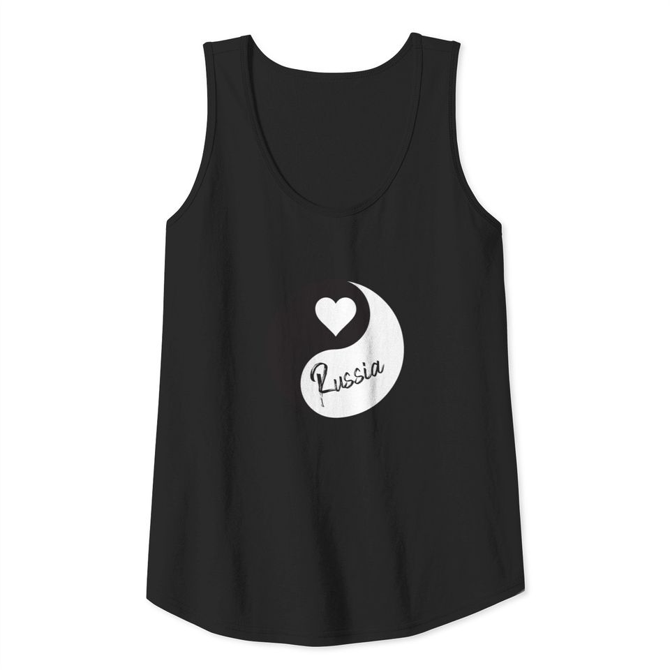 Russia Moscow Russian Soviet Yin Yang Tank Top