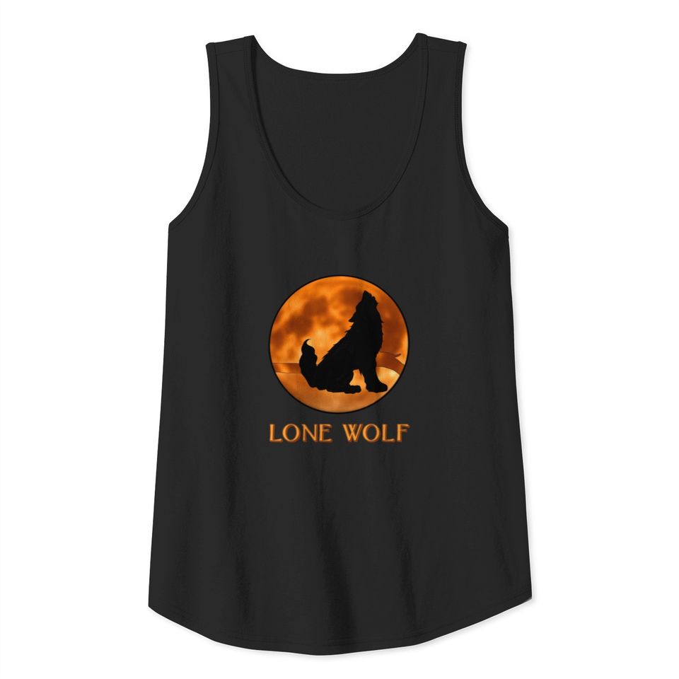 Lone Wolf in the Full Moon - Howling Tank Top