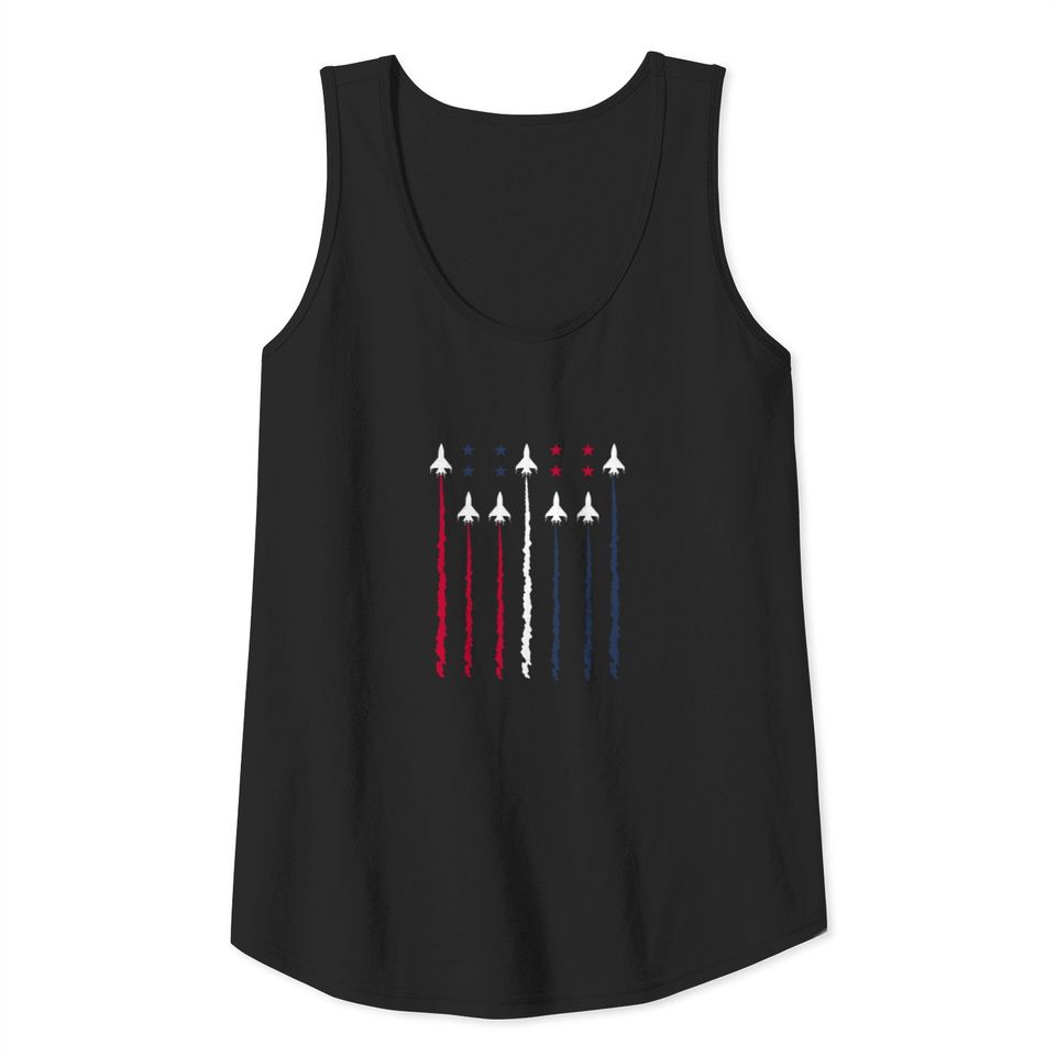 Red White Blue Air Force Flyover Tank Top