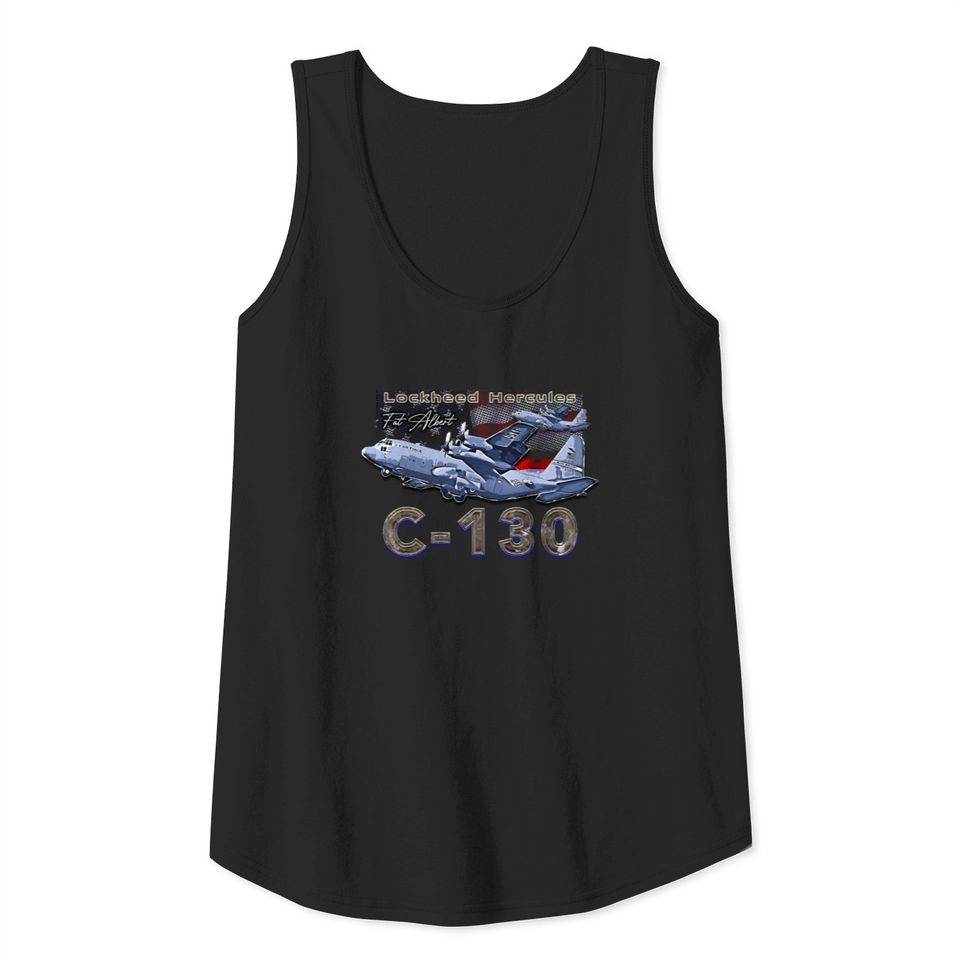 Lockheed C-130 Hercules Us Air Force Aircraft Tank Top