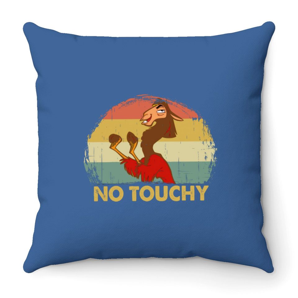 Disney Retro Emperor's New Groove Kuzco Llama No Touchy Throw Pillows