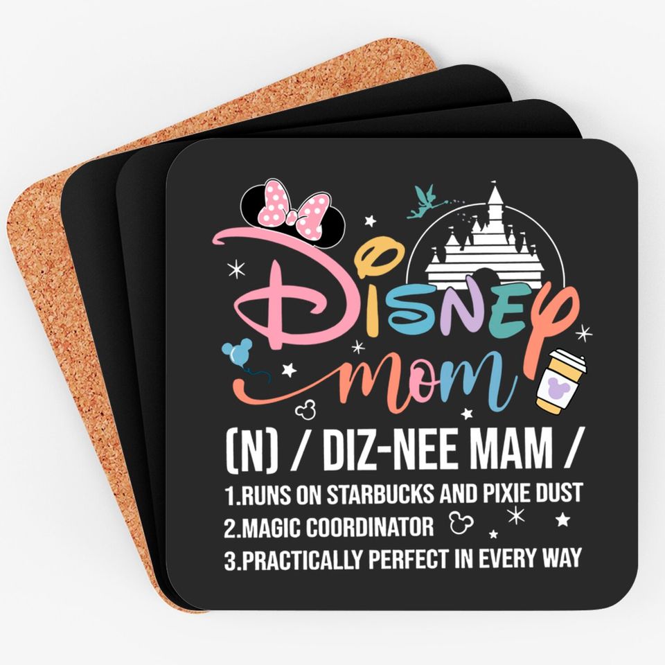 Disney mom define Coasters, Mother's day Coasters, Magic coordinator Coasters