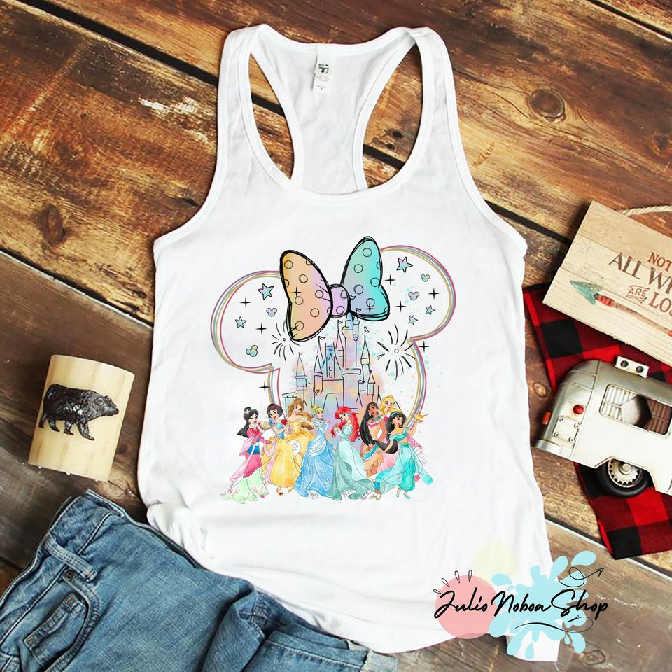 Disney Princess Tank, Vintage Princess Watercolor Tank