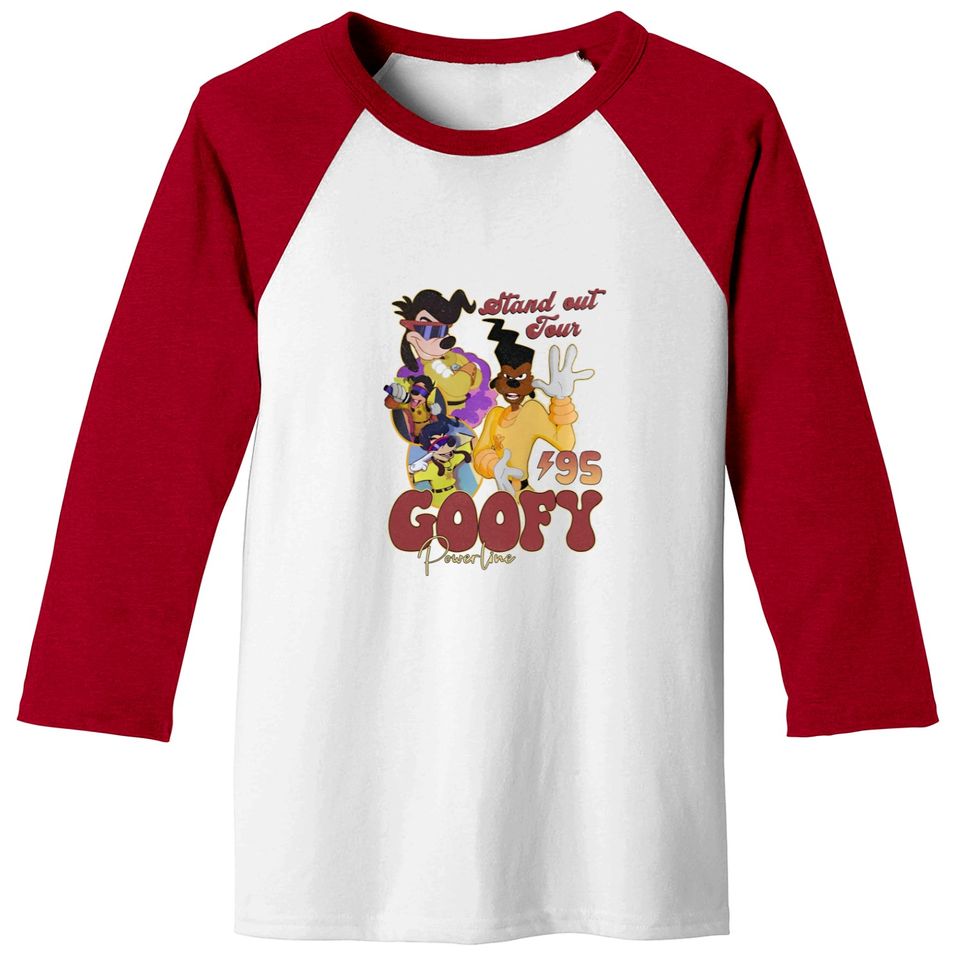 Disney Retro 90s A Goofy Movie Powerline Stand Out Tour 94 Comfort Baseball Tees