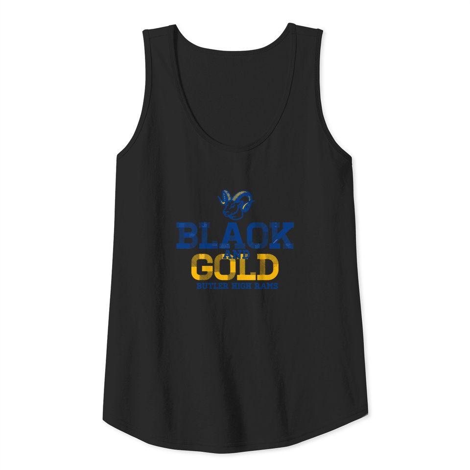 Black And Gold Butler High Rams Tank Top