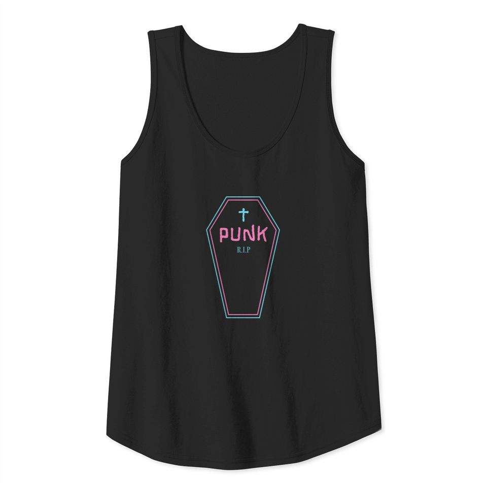 Funny Punk - Rock Guitar - Coffin - Punk Is Dead - Tank Top