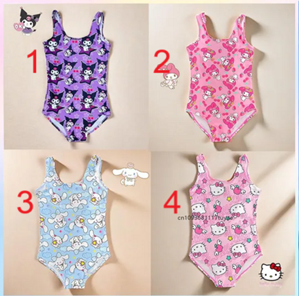 Hello Kitty Cartoon One-piece Swimsuits