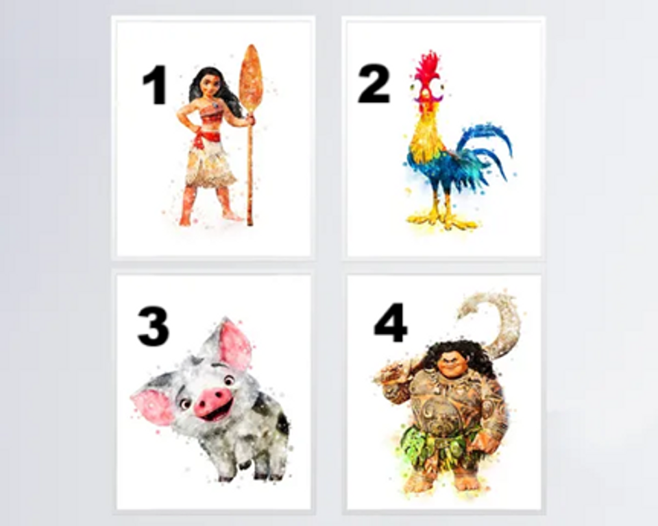 Moana Princess, Disney poster, art decoration