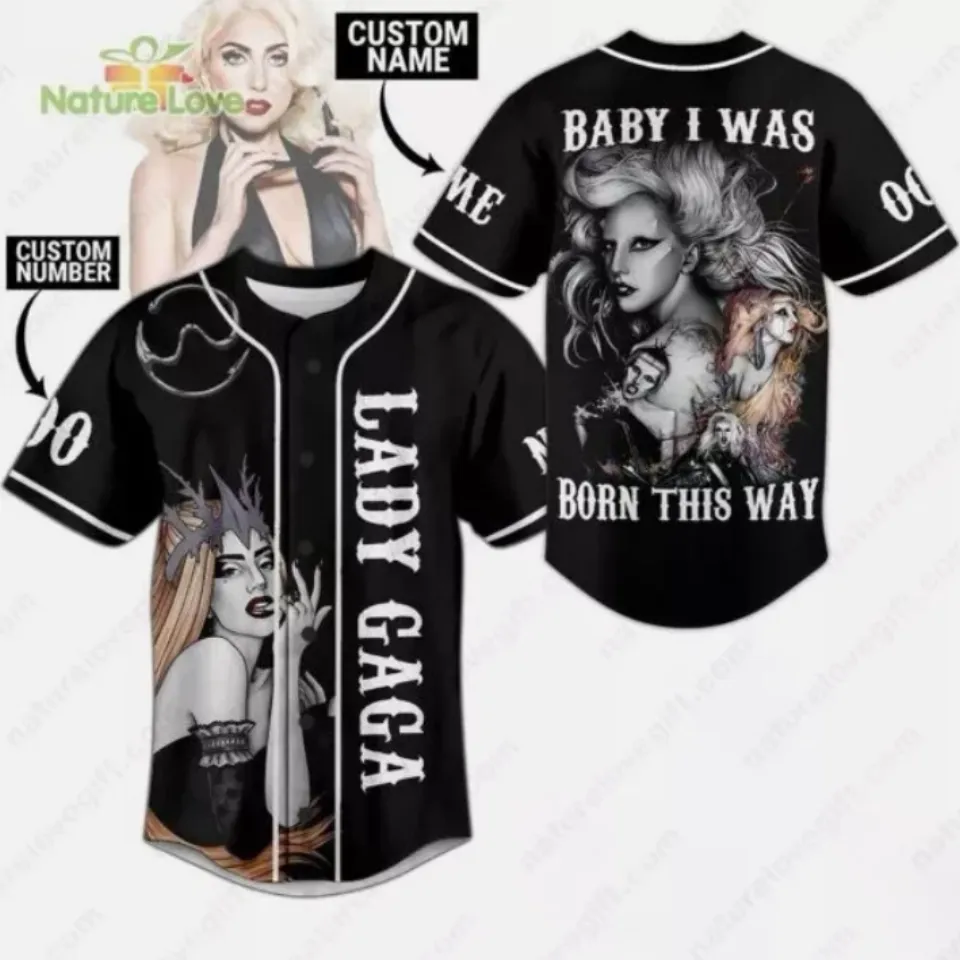 Custom Name Ld ga Baby I Was Born This Way Baseball Jersey