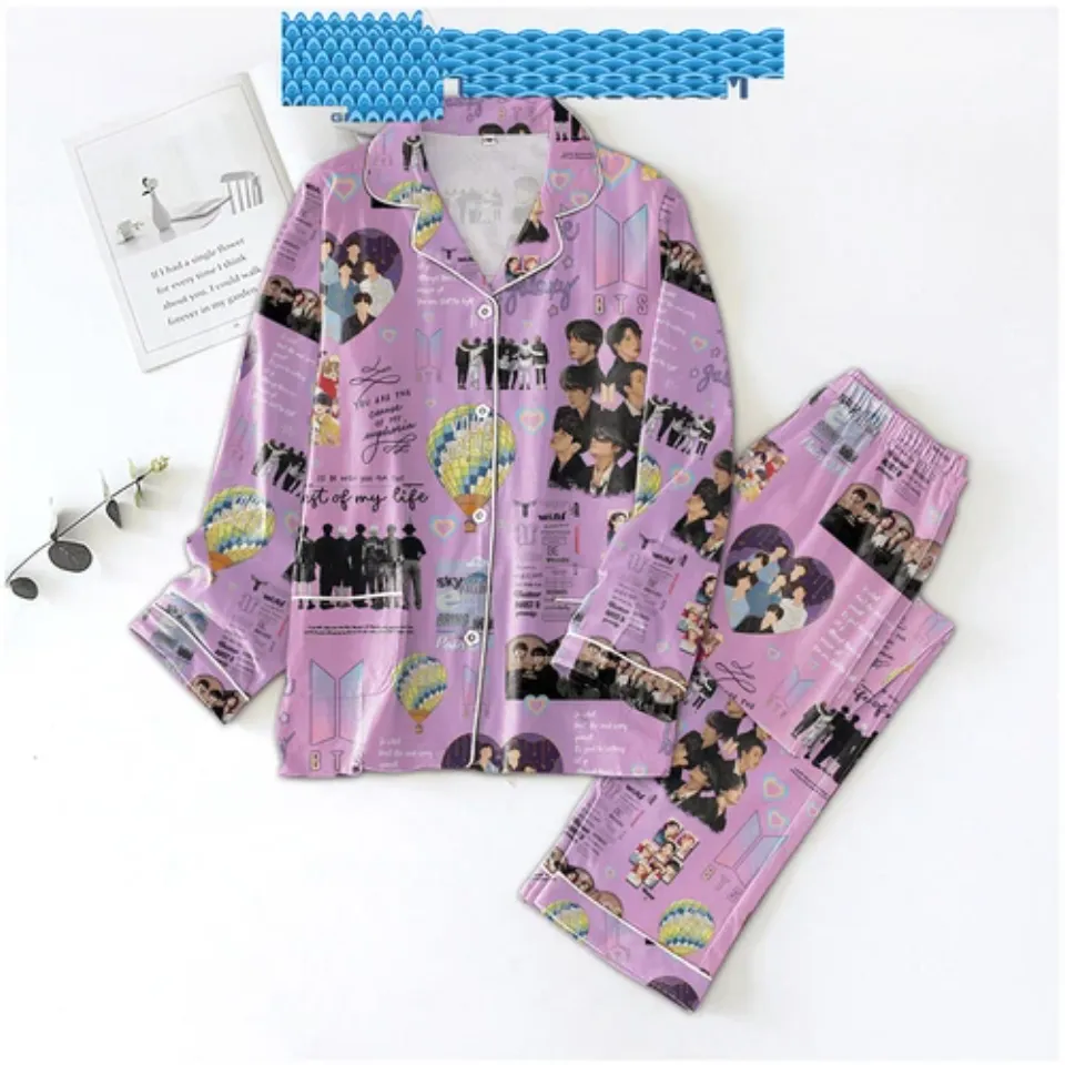 BTS Love Yourself Satin Pajamas Set