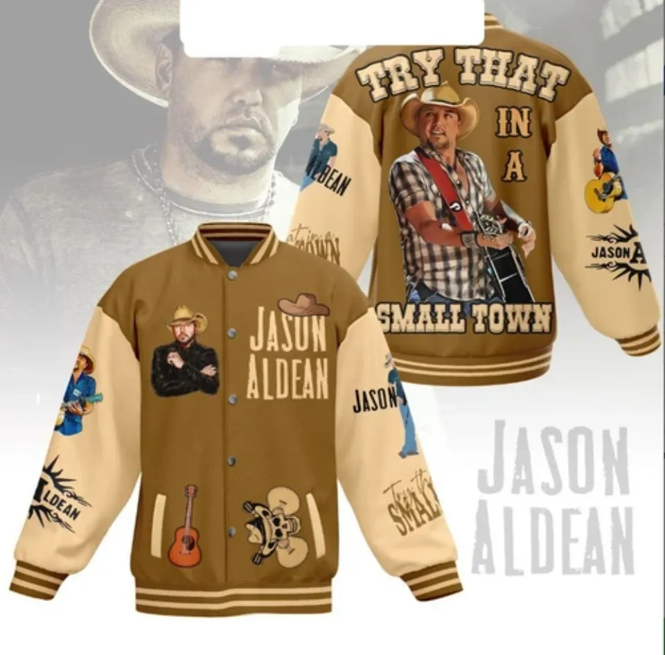 Jason Aldean Try That In A Small Town Love Fan Baseball Jacket