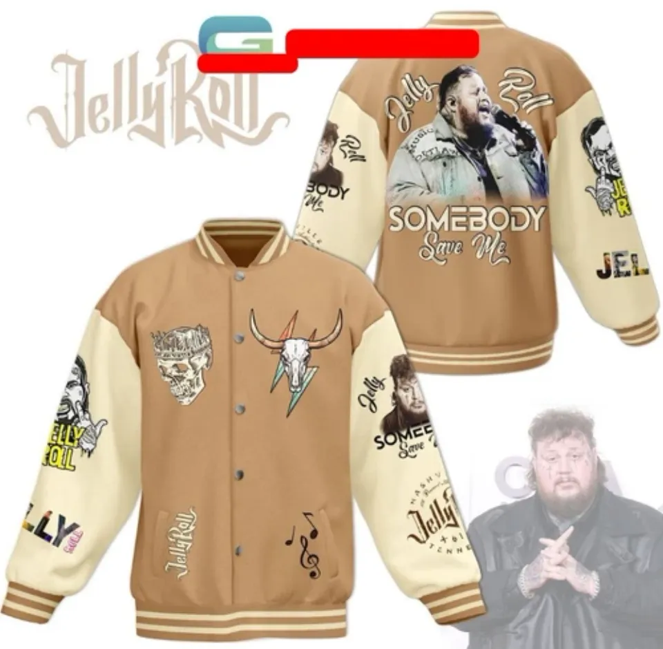 Fan Gift New Jelly Roll Somebody Save Me Baseball Jacket