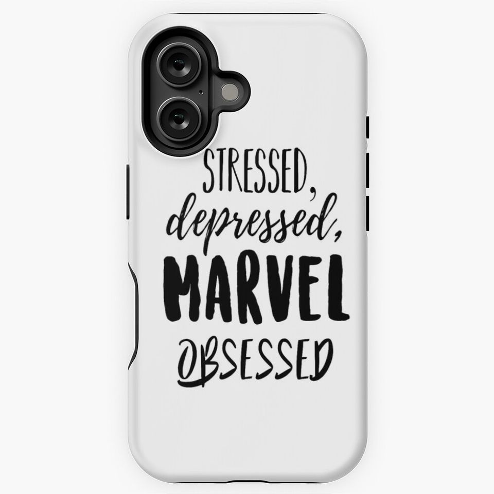 Stressed, Depressed, Marvel obsessed iPhone Case