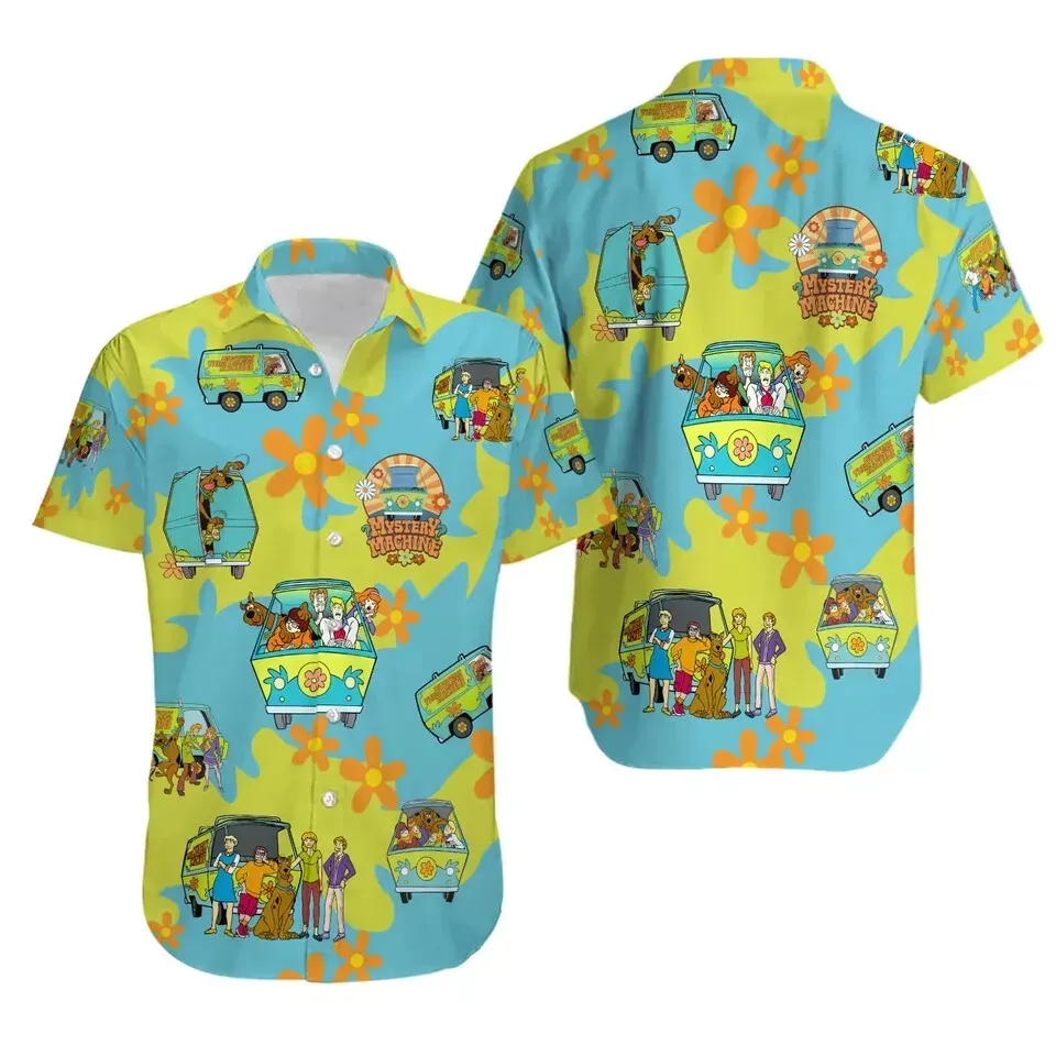 Scooby Doo Hawaiian Button Down Shirt