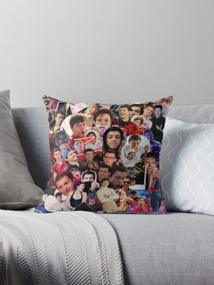 Tom Holland Collage Pillow