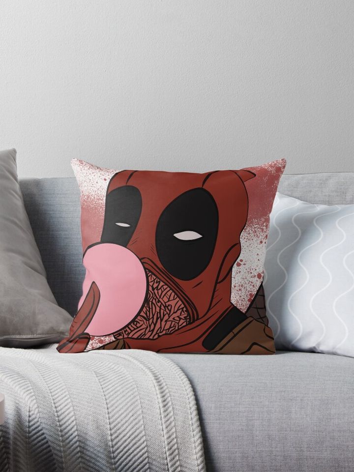 Deadpool Bubble Gum - Design 4 Pillow