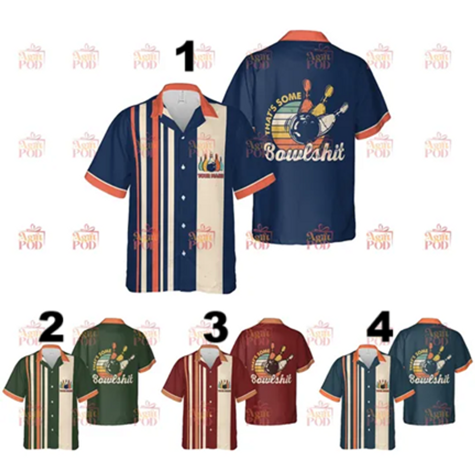 Personalized Bowling Hawaiian Shirt Custom Bowling Shirt