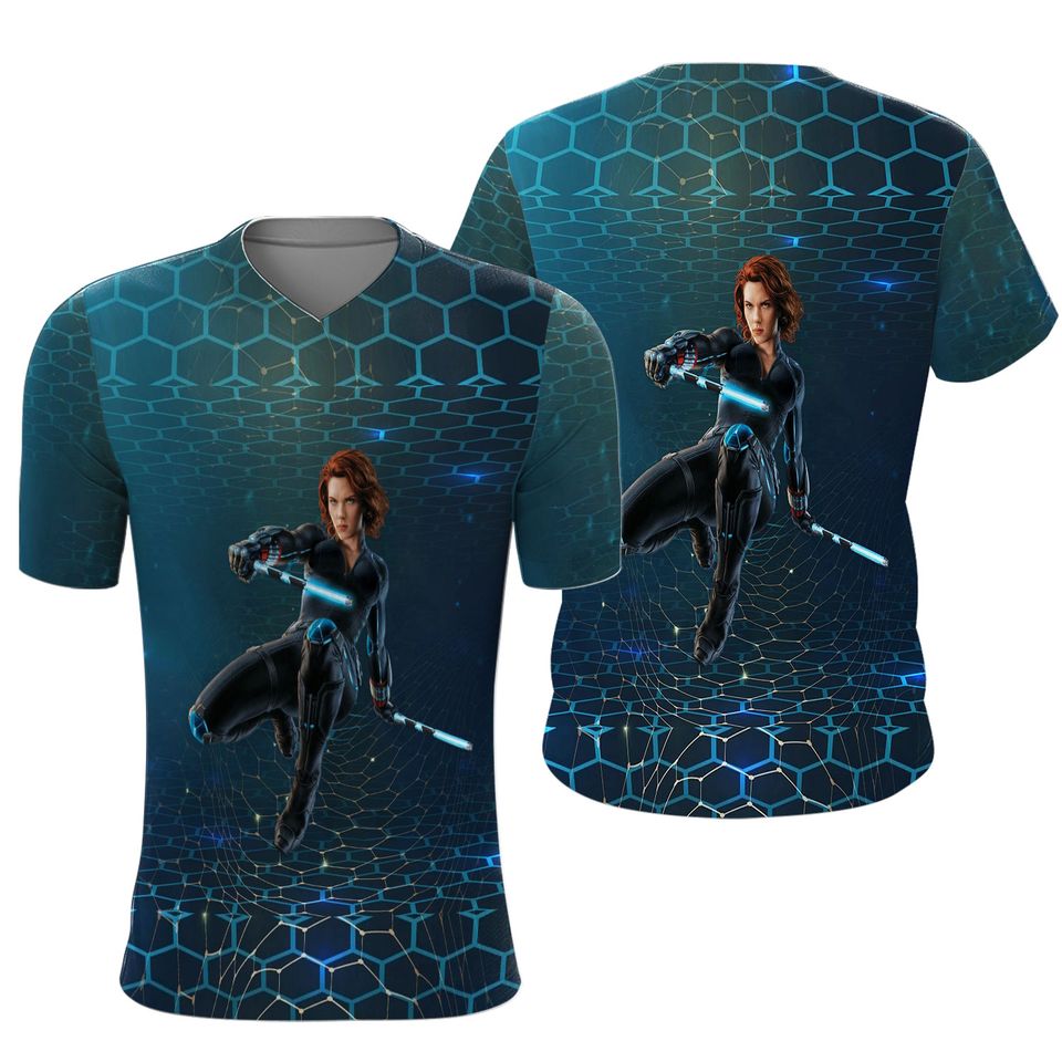 Marvel Hero Black Widow 3D Print T Shirt