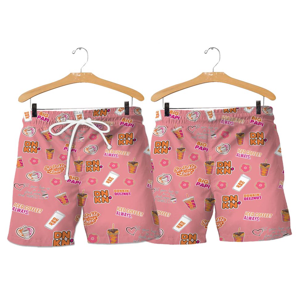 Dunkin Donuts Button Shirt Short, Just Donut Hawaiian Shirt, Coffee Lover Button Shirt, Coffee Addict Hawaii Short, Dunkie Junkie Shirt