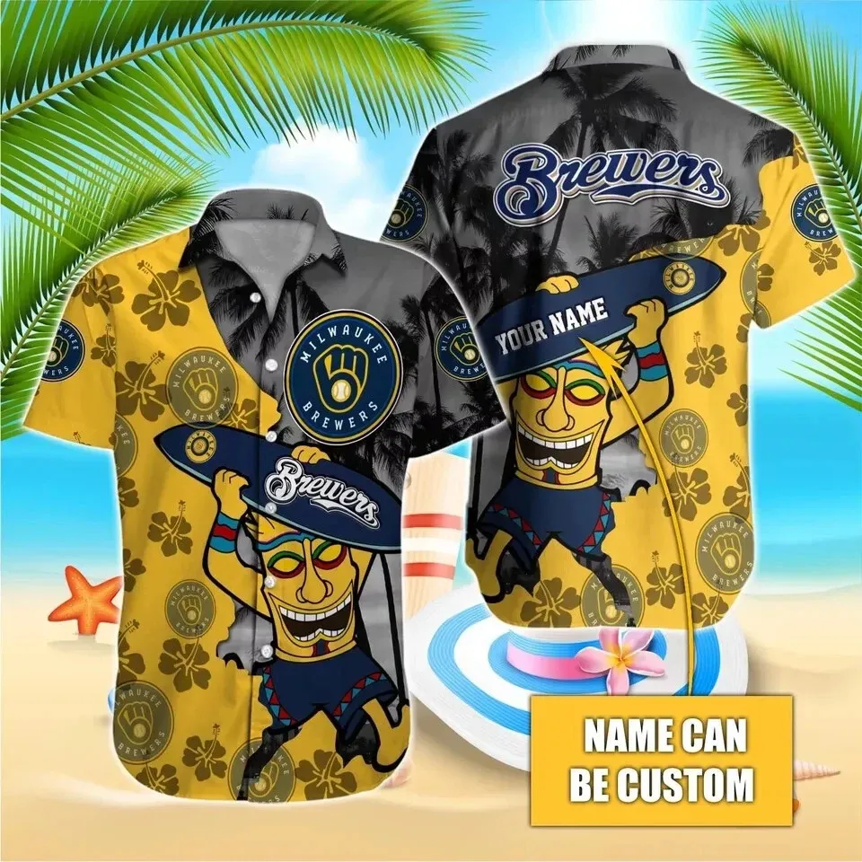 Milwaukee Baseball Team Brewerss Hawaiian Shirt