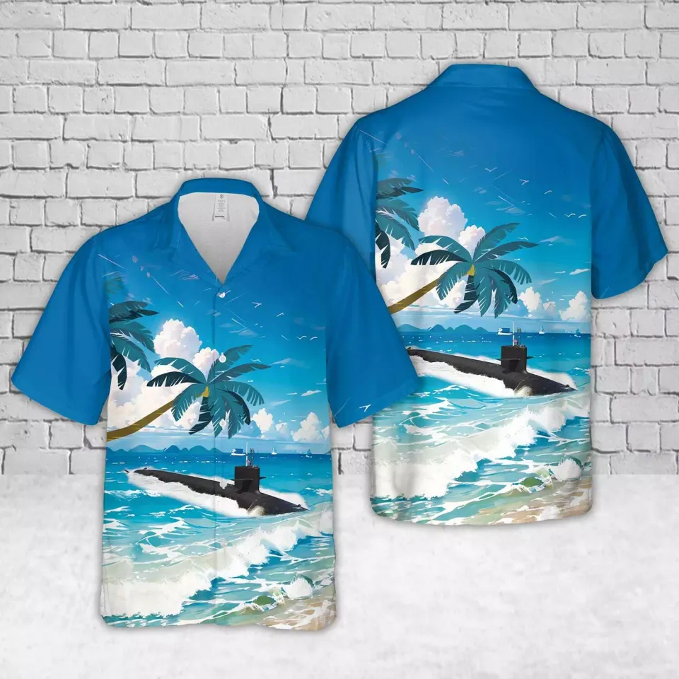 US Navy Columbia class submarine Hawaiian Shirt